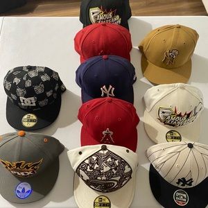 Fitted hats. New Era. Cooperstown and Adidas